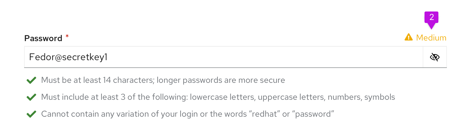 password strength indicator medium